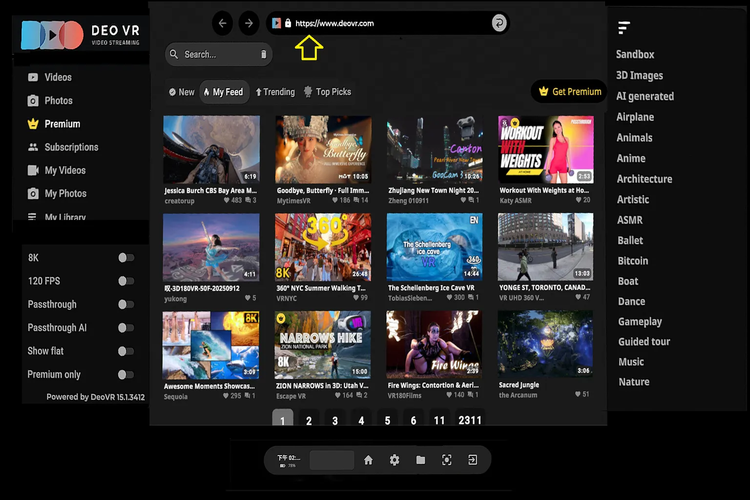 Interface principale SLR avec bouton de connexion mis en évidence