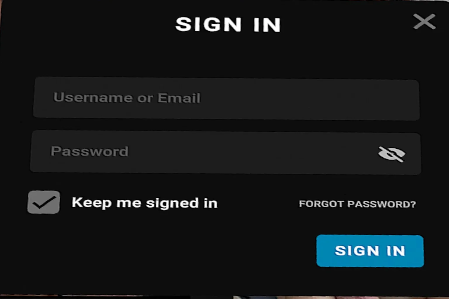 Page de connexion SLR avec identifiant, mot de passe et maintien connecté